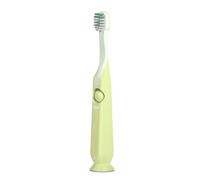 Suavinex, Cepillo de Dientes Infantil, para Bebés y Niños de 2 a 6 Años, Cerdas Suaves en Forma de Óvalo, Ideal Molares, Mango Ergonómico y Antideslizante, Ventosa en la Base, Raspador Lingual, Verde