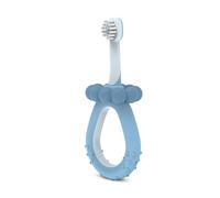 Suavinex, Cepillo Dientes para Bebés de 0 a 2 Años, Cerdas Súper Suaves, Ideal Encías Sensibles, Mango Ergonómico, Texturizado y Antideslizante, Tope de Seguridad Extraíble, Raspador Lingual, Azul