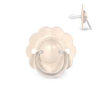 Suavinex, Chupete Bebés 0/6 Meses y Recién Nacidos, Tetina Fisiológica de Silicona SX Pro, Simétrica, Plana y Flexible, Respeta el Desarrollo Bucodental, Forma Redonda con Anilla, Wonder Beige Liso