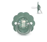 Suavinex, Chupete Bebés 6/18 Meses, con Tetina Fisiológica de Silicona SX Pro, Simétrica, Plana y Flexible, Respeta el Desarrollo Bucodental, con Anilla, Forma que Evita Rozaduras, Wonder Verde