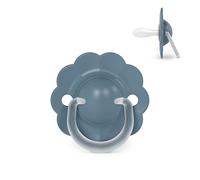 Suavinex, Chupete Bebés 6/18 Meses, con Tetina Fisiológica de Silicona SX Pro, Simétrica, Plana y Flexible, Respeta el Desarrollo Bucodental, con Anilla, Forma que Evita Rozaduras, Wonder Azul Liso