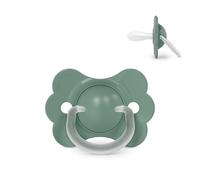 Suavinex, Chupete Bebés 6/18 Meses, con Tetina Fisiológica de Silicona SX Pro, Simétrica, Plana y Flexible, Respeta el Desarrollo Bucodental, con Anilla, Forma que Evita Rozaduras, Wonder Liso Verde