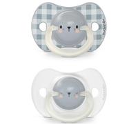 Suavinex Pack De Chupetes Azul Que Brillan En La Oscuridad, De 0-6 Meses, 2 unidades