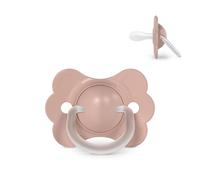 Suavinex, Chupete para Bebés 0/6 Meses y Recién Nacidos, con Tetina Fisiológica de Silicona SX Pro, Simétrica, Plana y Flexible, Respeta el Desarrollo Bucodental, con Anilla, Wonder Rosa Liso