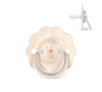 Suavinex, Chupete para Bebés 0/6 Meses y Recién Nacidos, Tetina Fisiológica de Silicona SX Pro, Simétrica, Plana y Flexible, Respeta el Desarrollo Bucodental, Forma Redonda con Anilla, Wonder Beige