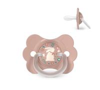 Suavinex, Chupete para Bebés 6/18 Meses, con Tetina Fisiológica de Silicona SX Pro, Simétrica, Plana y Flexible, Respeta el Desarrollo Bucodental, con Anilla, Forma que Evita Rozaduras, Wonder Rosa
