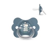 Suavinex, Chupete para Bebés 6/18 Meses, con Tetina Fisiológica de Silicona SX Pro, Simétrica, Plana y Flexible, Respeta el Desarrollo Bucodental, con Anilla, Forma que Evita Rozaduras, Wonder Azul