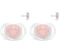 Suavinex, Chupete para Bebés de 0-6 Meses. Chupete con Tetina Fisiológica de Silicona SX Pro. Tetina más Plana y Flexible. Bonhomia, Rosa (Paquete de 2)