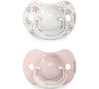 Suavinex Pack Chupetes Rosa Con Tetina Fisiológica De Silicona Sx Pro, 0-6 Meses, 2 unidades