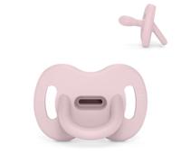 Suavinex, Chupete Todo Silicona, Bebé 0/6 Meses, Recién Nacido, Lila Soft | Con Tetina Fisiológica SX Pro, Simétrica, Plana y Flexible, Respeta el Desarrollo Bucodental, Muy Blandito, No Deja Marcas