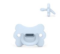 Suavinex, Chupete Todo Silicona, Bebés Recien Nacidos, -2/2 Meses, Azul | Talla Especial Mini, Tetina Fisiológica SX Pro, Simétrica, Plana y Flexible, Respeta el Desarrollo Bucodental, Butterfly