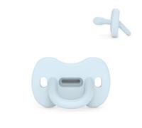 Suavinex, Chupete Todo Silicona, Bebés Recien Nacidos, -2/2 Meses, Azul | Talla Especial Mini, Tetina Fisiológica SX Pro, Simétrica, Plana y Flexible, Respeta el Desarrollo Bucodental, Súper Blandito