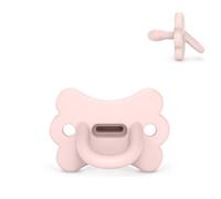 Suavinex, Chupete Todo Silicona, Bebés Recien Nacidos, -2/2 Meses, Rosa | Talla Especial Mini, Tetina Fisiológica SX Pro, Simétrica, Plana y Flexible, Respeta el Desarrollo Bucodental, Butterfly