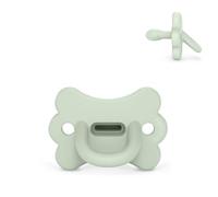 Suavinex, Chupete Todo Silicona, Bebés Recien Nacidos, -2/2 Meses, Verde | Talla Especial Mini, Tetina Fisiológica SX Pro, Simétrica, Plana y Flexible, Respeta el Desarrollo Bucodental, Butterfly