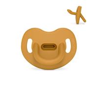 Suavinex, Chupete Todo Silicona, para Bebés 0/6 Meses, Chupete con Tetina Anatómica Sx Pro, Súper Blandito y Flexible, Ideal para Dormir, Colour Essence, Mostaza