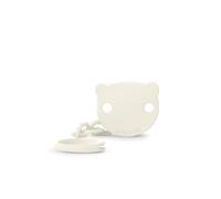 Suavinex, Chupetero, Cadena Chupete Bebé, Sujeta - Clip con Pinza, Placa con Forma de Osito. Para Bebés +0 Meses, Apto Recién Nacido, Wild&Free Beige