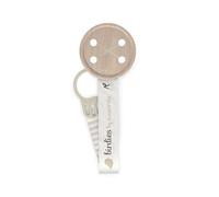 Suavinex, Chupetero de Tela para Bebé, Cinta con Diseño a Doble Cara, Cadena Chupete Bebé, Sujeta - Clip con Pinza. Para Bebés +0 Meses, Apto Recién Nacido, Birdies, Beige
