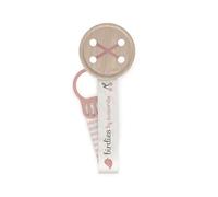 Suavinex, Chupetero de Tela para Bebé, Cinta con Diseño a Doble Cara, Cadena Chupete Bebé, Sujeta - Clip con Pinza. Para Bebés +0 Meses, Apto Recién Nacido, Birdies, Rosa