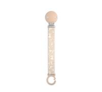 Suavinex, Chupetero de Tela para Bebés, Cinta con Diseño a Doble Cara, Cadena Chupete Bebé, Sujeta - Clip con Pinza, para Chupetes con Anilla. +0 Meses, Apto Recién Nacido, Wonder Conejitos Beige