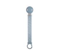 Suavinex, Chupetero de Tela para Bebés, Cinta con Diseño a Doble Cara, Cadena Chupete Bebé, Sujeta - Clip con Pinza, para Chupetes con Anilla. +0 Meses, Apto Recién Nacido, Wonder Liso Azul