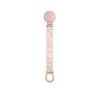 Suavinex, Chupetero de Tela para Bebés, Cinta con Diseño a Doble Cara, Cadena Chupete Bebé, Sujeta - Clip con Pinza, para Chupetes con Anilla. +0 Meses, Apto Recién Nacido, Wonder Conejitos Rosa