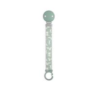 Suavinex, Chupetero de Tela para Bebés, Cinta con Diseño a Doble Cara, Cadena Chupete Bebé, Sujeta - Clip con Pinza, para Chupetes con Anilla. +0 Meses, Apto Recién Nacido, Wonder Conejitos Verde