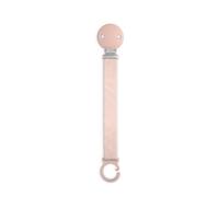 Suavinex, Chupetero de Tela para Bebés, Cinta con Diseño a Doble Cara, Cadena Chupete Bebé, Sujeta - Clip con Pinza, para Chupetes con Anilla. +0 Meses, Apto Recién Nacido, Wonder Liso Rosa Soft