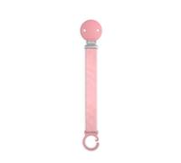 Suavinex, Chupetero de Tela para Bebés, Cinta con Diseño a Doble Cara, Cadena Chupete Bebé, Sujeta - Clip con Pinza, para Chupetes con Anilla. +0 Meses, Apto Recién Nacido, Wonder Liso Rosa Deep