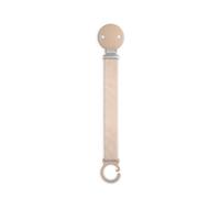 Suavinex, Chupetero de Tela para Bebés, Cinta con Diseño a Doble Cara, Cadena Chupete Bebé, Sujeta - Clip con Pinza, para Chupetes con Anilla. +0 Meses, Apto Recién Nacido, Wonder Liso Beige