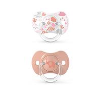 Suavinex - Chupetes simétricos Sx Pro Memories Coral Rosa 6/18 Meses 2 Unidades, libre de BPA, silicona, Memories Rose, 6-18 Meses (2)