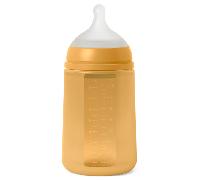 Suavinex Colour Essence Biberón Botella Silicona Flujo M Mostaza +3m 240 ml