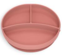 Suavinex Colour Essence Plato de Silicona con Divisiones y Ventosa Rosa +6m