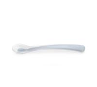 Suavinex, Cuchara Bebé Aprendizaje, Silicona Grado Alimentario, Azul | Bebés +4 Meses, Flexible, Suave y Blanda, para Encías Sensibles, Mango Largo, Apta para Lavavajillas, Colour Essence