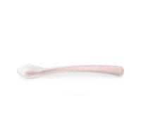 Suavinex, Cuchara Bebé Aprendizaje, Silicona Grado Alimentario, Rosa | Bebés +4 Meses, Flexible, Suave y Blanda, para Encías Sensibles, Mango Largo, Apta para Lavavajillas, Colour Essence