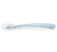 Suavinex, Cuchara de Silicona para Bebés +4 Meses, Cuchara de Aprendizaje, Suave y Blanda, para Encías Sensibles, con Mango Largo, Apta para Lavavajillas, Colour Essence Azul