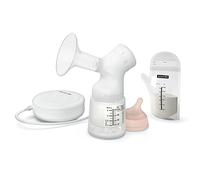 Suavinex, Extractor de Leche Eléctrico. Incluye: Biberón Anticólico Zero Zero de 120ml con Tetina de Flujo Adaptable + 3 Bolsas para Leche + Bolsa de Transporte. Con Sistema Doble de Regulación