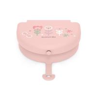 Suavinex, Fiambrera Infantil de Silicona, Snack - Lunch Box, Rosa | Bebés +6 Meses, de Aprendizaje, Ideal BLW, Mango de Silicona Antideslizante, Ergonómicos, Seguros, Aptos Lavavajillas