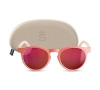 SUAVINEX, Gafas de Sol para Adultos, Polarizadas, con Filtro UV 400, 100% Protección Rayos UVA y UVB, Funda Incluida, Flexibles y Ligeras, Unisex, de Forma Redonda, Modelo 2026, Color Rosa