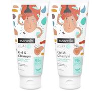 Suavinex, Gel - Champú para Niños y Niñas de 3 a 10 Años, Gel de Baño Sin Alérgenos, Sin Parabenos, Sin Siliconas, Apto Pieles Sensibles, No Pica en los Ojos, 95% Ingredientes Origen Natural, 200 ml