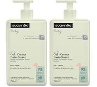Suavinex, Gel - Crema Baño Suave para Bebés, Champú para Piel y Cabello, Sin Jabón, Apto Pieles Sensibles y Recién Nacidos, No Pica en los Ojos, 93% Ingredientes Origen Natural, con Prebiótico, 750 ml