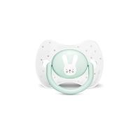 SUAVINEX Hygge Baby: Rabbit 306592 Chupete para Bebés con Tetina Fisiológica, 0-6 Meses, Verde