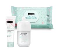 Suavinex, Kit Aseo Bebé y Recién Nacido, Ideal para Usar Fuera de Casa | Con: Colonia para Bebés 100 ml + Crema Pañal 50 ml + Toallitas Dermohidratantes 60 uds. Apto Piel Sensible, Ideal Regalar