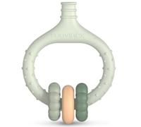 Suavinex, Masajeador de Encías para Bebés, Mordedor de Silicona, Anillo de Dentición, Alivia y Calma las Encías, Con Relieves y Texturas, Ergonómico, Ligero, Apto Lavavajillas, +0 Meses, Verde