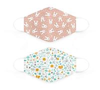 Suavinex Mascarillas para niños reutilizables, certificadas y aprobadas 3-5 años, 3 capas, 25 ciclos de lavado, fabricado en España, 2 unidades, verde - 29 g