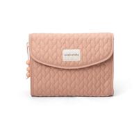 Suavinex, Neceser Bebé Recién Nacido de Tela, Tejido Robusto, Cierre de Solapa con Imán, Impermeable, para Organizar y Llevar los Accesorios de Aseo del Bebé, Práctico y Cómodo, Fácil de Limpiar, Rosa