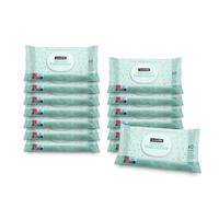 Suavinex Pack 14 x 60 Toallitas para bebé (840 unidades), Dermohidratantes, Aptas para pieles atópicas, Aptas Recién Nacido, Aptas Manos y Cara, 95% Ingredientes de origen natural, 840 Unidades