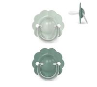 Suavinex, Pack 2 Chupetes Bebés 6/18 Meses, con Tetina Fisiológica de Silicona SX Pro, Simétrica, Plana y Flexible, Respeta el Desarrollo Bucodental, con Anilla, Evita Rozaduras, Wonder Verde