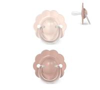 Suavinex, Pack 2 Chupetes para Bebés 0/6 Meses y Recién Nacidos, con Tetina Fisiológica de Silicona SX Pro, Simétrica, Plana y Flexible, Respeta el Desarrollo Bucodental, con Anilla, Wonder Rosa
