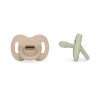 Suavinex, Pack 2 Chupetes Todo Silicona, Bebés 0/6 Meses y Recién Nacidos, Tetina Fisiológica Sx Pro, Blandito y Flexible, Ideal Dormir, Respeta el Desarrollo Bucodental, Colour Essence, Irish + Verde