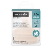 Suavinex Zero Zero Tetina Silicona Anticólicos Flujo Denso Fair +6m 2 uds